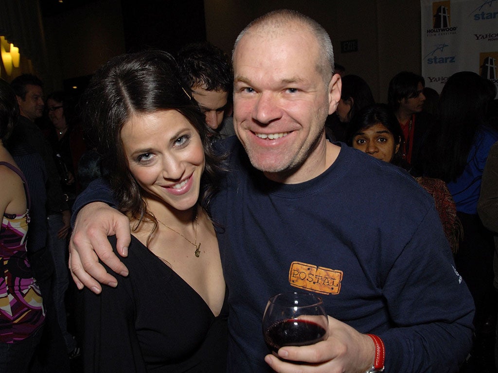    Uwe Boll con amigable, divertido, Esposa Natalie Tudge 