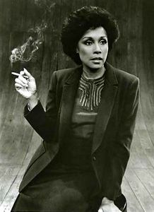 Diahann Carroll smoking a cigarette (or weed)
