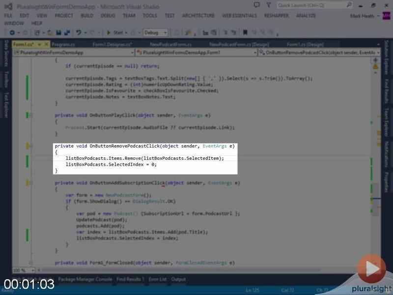 Pluralsight Windows Forms Best Practices