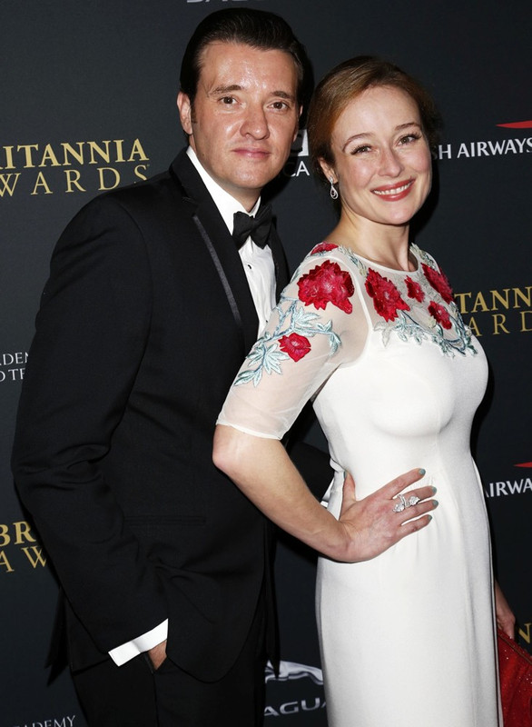 Jennifer Ehle with cool, Husband Michael Scott Ryan  