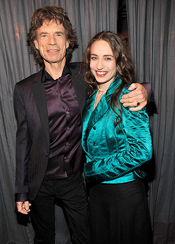 Photo of Mick Jagger  & his  Daughter  Elizabeth Jagger