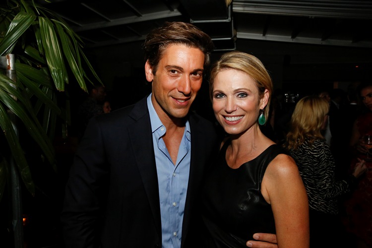 Photo de Amy Robach  & son ami David Muir