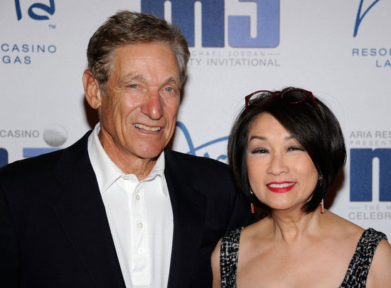 Maury Povich met vrouw Connie Chung 