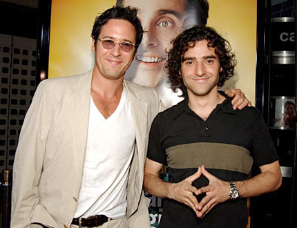 Photo of David Krumholtz  & his friend Rob Morrow