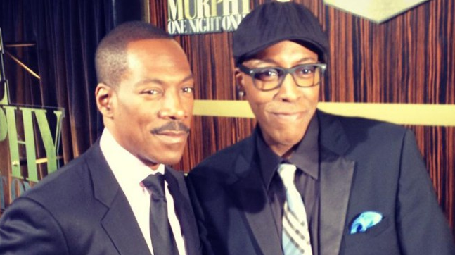 Photo of Arsenio Hall  & his friend  Eddie Murphy