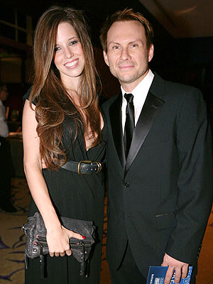 Christian Slater avec jolie, femme Brittany Lopez 