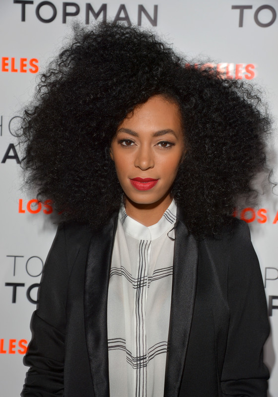 Solange Knowles  - 2024 Black hair & afro hair style.
