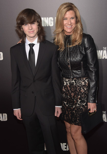 Photo of Chandler Riggs  & his  Mother  Gina Ann