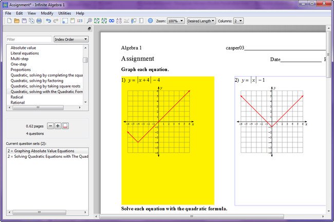 Infinite Algebra 1 v2.42 Retail + Portable