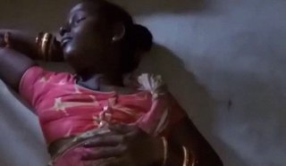 Adivasi woman pulling saree to reveal her pussy