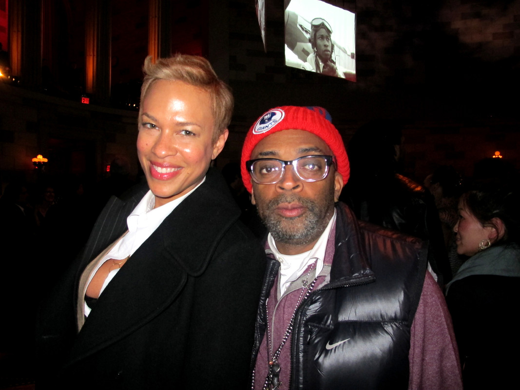 Spike Lee met mooie, vrouw Tonya Lewis Lee 