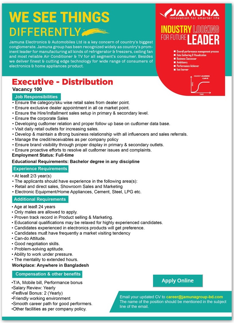 Jamuna Group Job Circular 2022