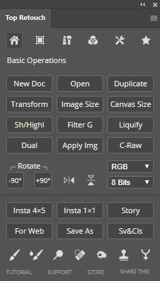 لوحة الفوتوشوب للتنقيح ، والماكياج ، وتصحيح الألوان كاملة للماك والويندز Top Retouch v1.0.9 64 Bit for Adobe Photoshop 4 Immagine