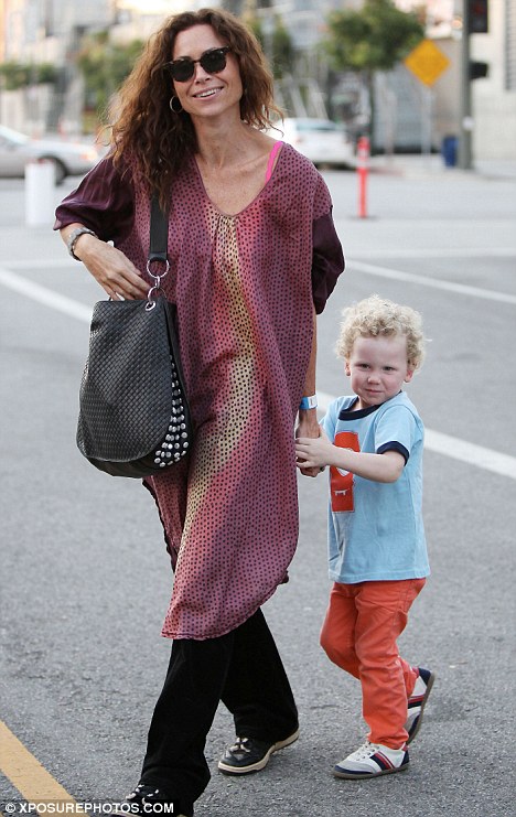 Photo of Minnie Driver  & her Son  Henry Story Driver