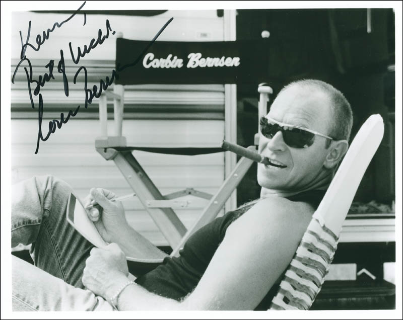 Corbin Bernsen smoking a cigarette (or weed)
