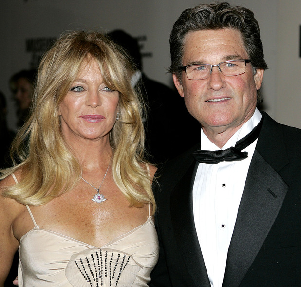 Goldie Hawn with friendly, enigmatic, attractive, Husband Kurt Russell 