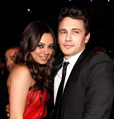 Foto van Mila Kunis  & haar vriend James Franco