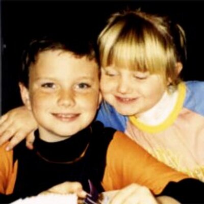 Photo of Chris Colfer  & his  Sister  Hannah Colfer