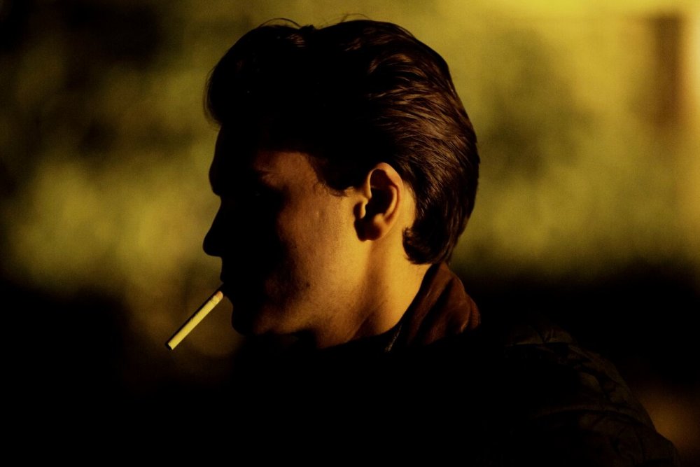 Craig Roberts smoking a cigarette (or weed)
