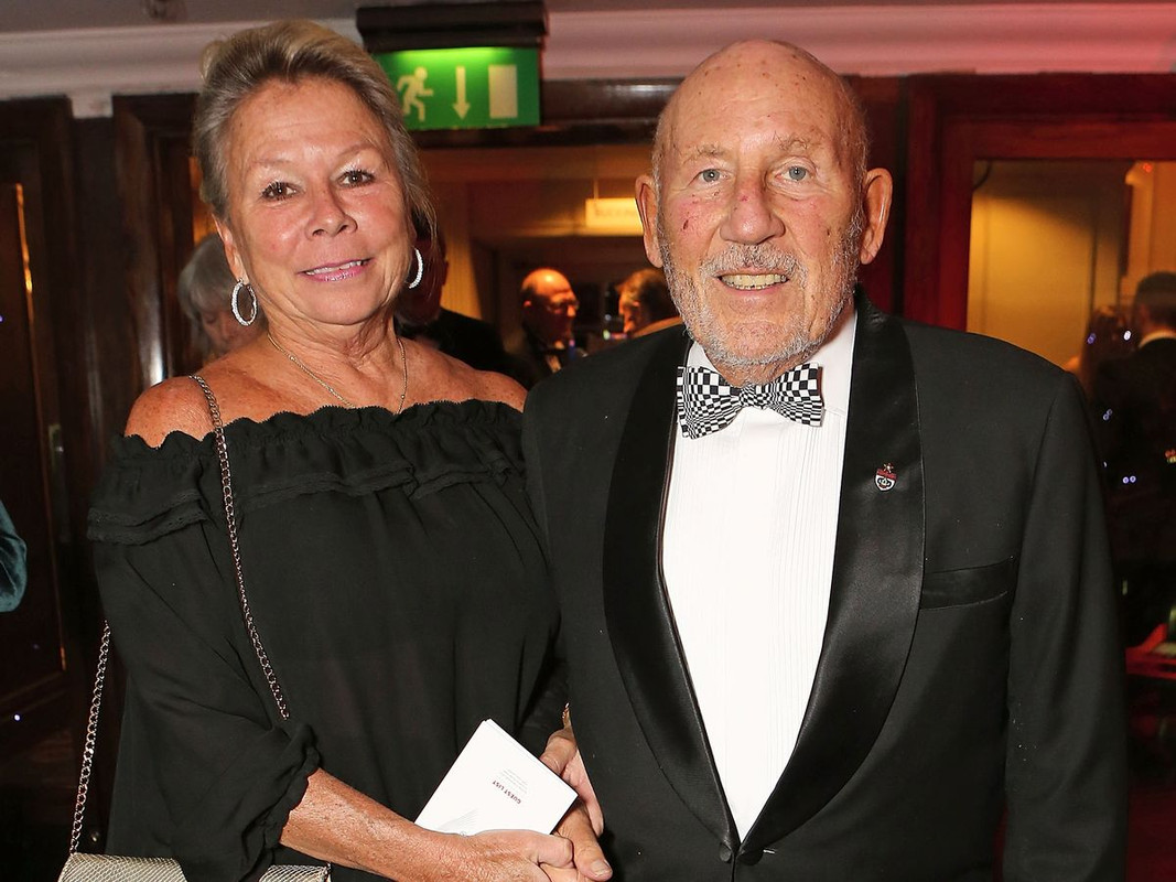 Stirling Moss with gracious, endearing, handsome, Wife Susie Moss 