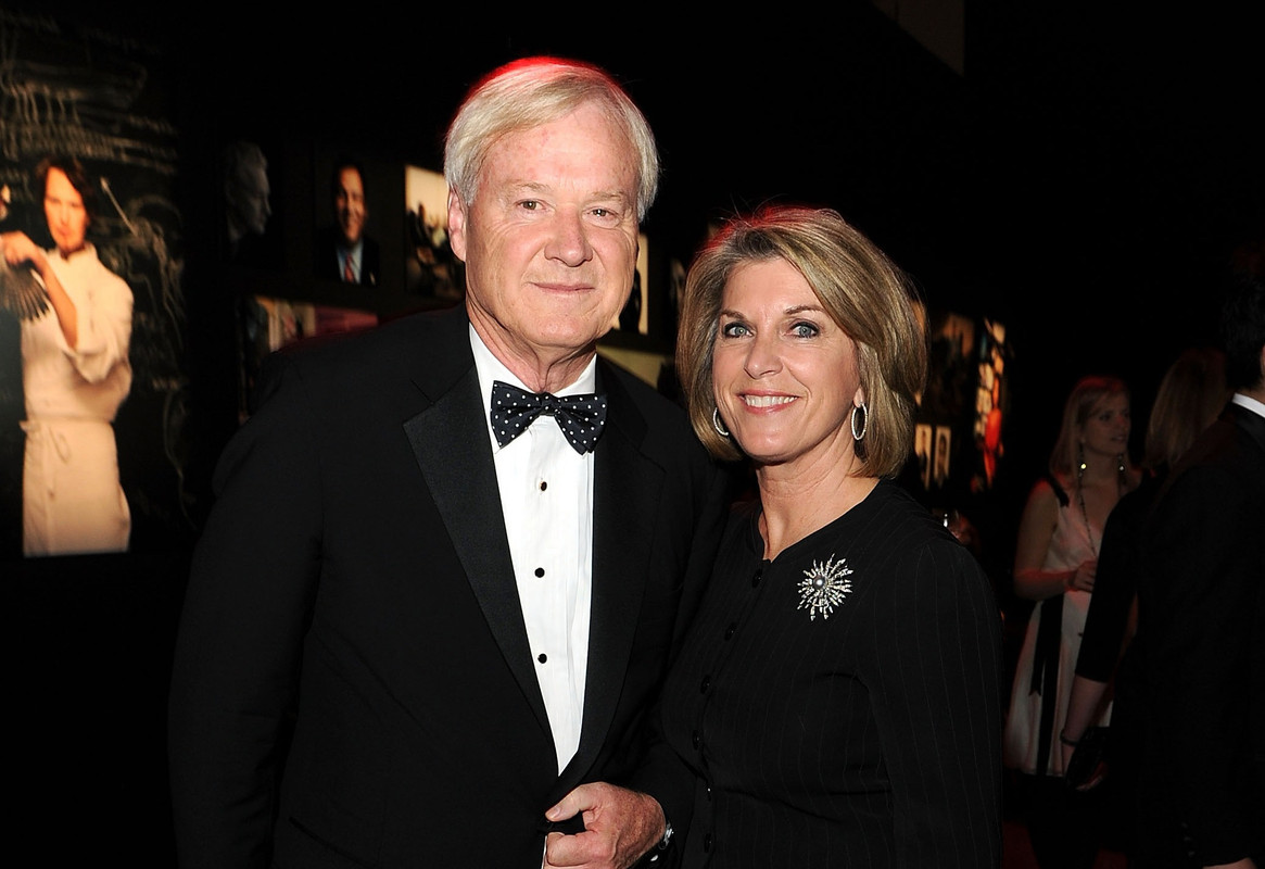    Chris Matthews med vennlig, fin, Kone Kathleen Matthews  