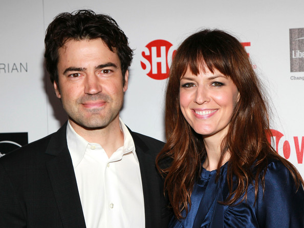 Ron Livingston with beautiful, cute, intelligent, Wife Rosemarie DeWitt 