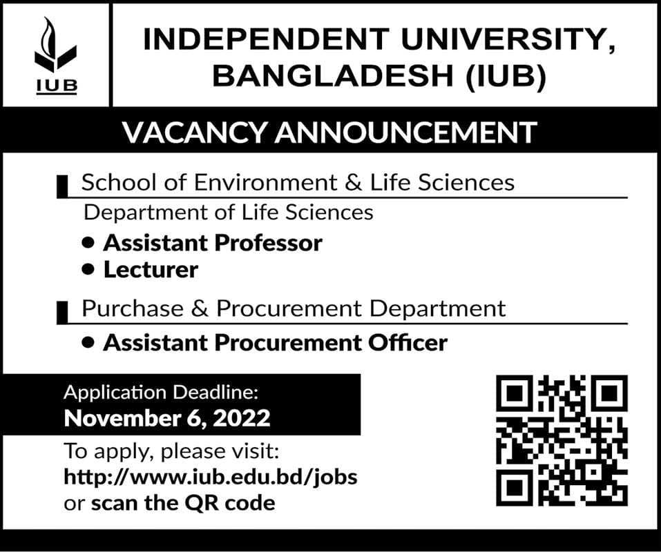 Independent University Bangladesh Job Circular 2022