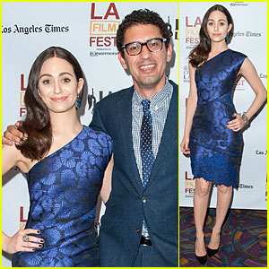 Emmy Rossum with cool, cute, handsome, Boyfriend Sam Esmail 