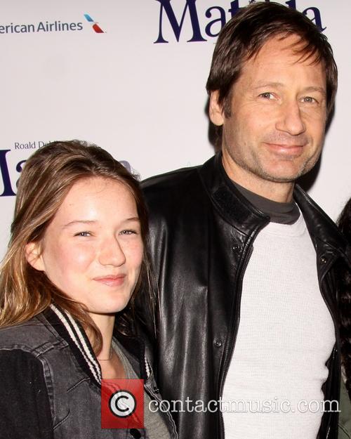 Foto di David Duchovny  & il suo  Figlia  Madelaine West Duchovny