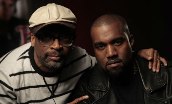 Foto på Spike Lee  & hans vän Kanye West