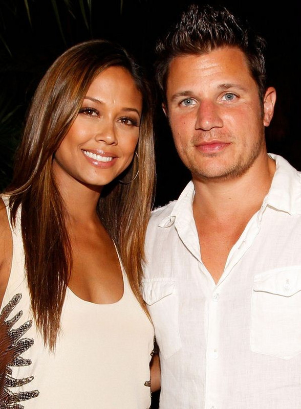 Nick Lachey with hot, endearing, charming, Wife Vanessa Minnillo 