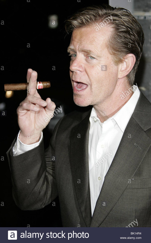 William H. Macy smoking a cigarette (or weed)
