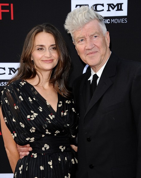    David Lynch med grasiøs, Kone Emily Stofle 