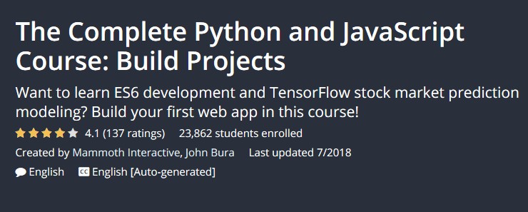 The Complete Python and JavaScript Course Build Projects