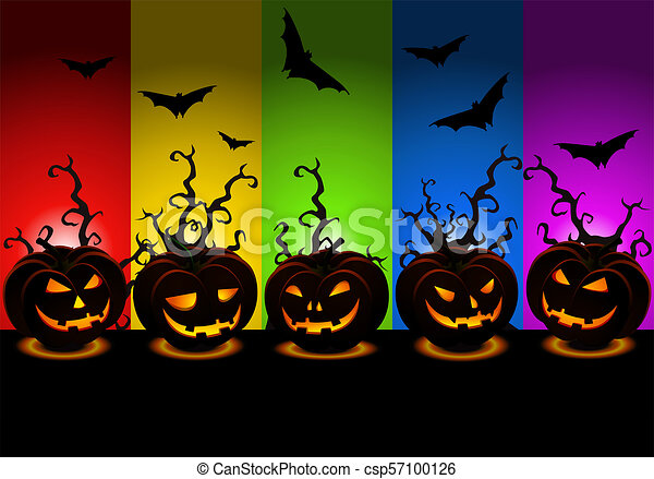 scary-halloween-wallpaper-with-various-clip-art-csp57100126
