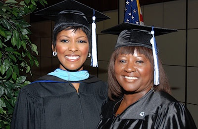 Photo of Tamron Hall  & her Mother  Mary Newton