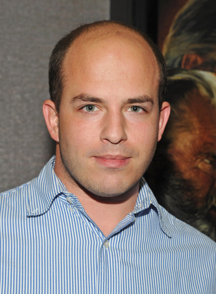 Brian Stelter  - 2024 Dark brown hair & classic hair style.
