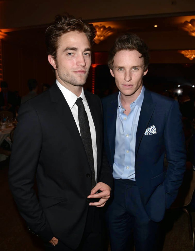 Photo of Eddie Redmayne  & his friend Robert Pattinson