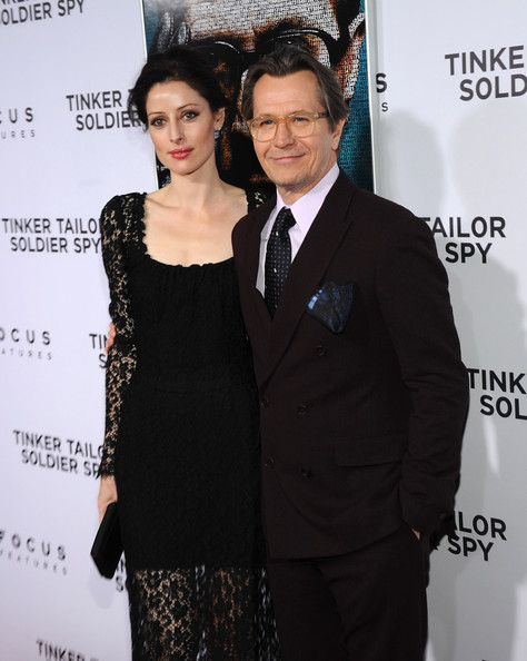    Gary Oldman med vacker, Fru Alexandra Edenborough 