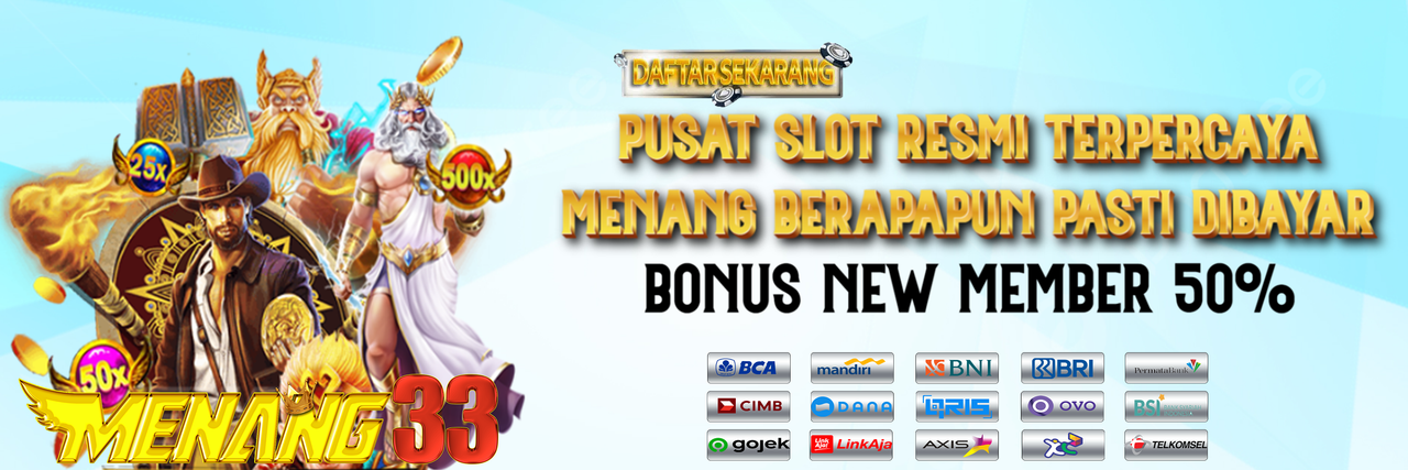 MENANG33: Daftar Situs Slot Deposit QRIS 10.000 Winrate Tinggi