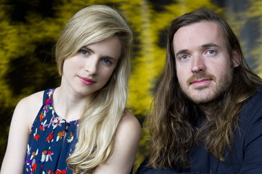 Brit Marling with cool, friendly, fun, Boyfriend Mike Cahill 