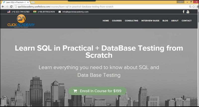 Learn SQL and Database Testing from Scratch Unix material Video
