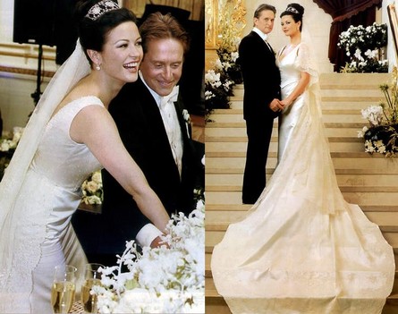    Catherine Zeta-Jones med vacker, Man Michael Douglas 