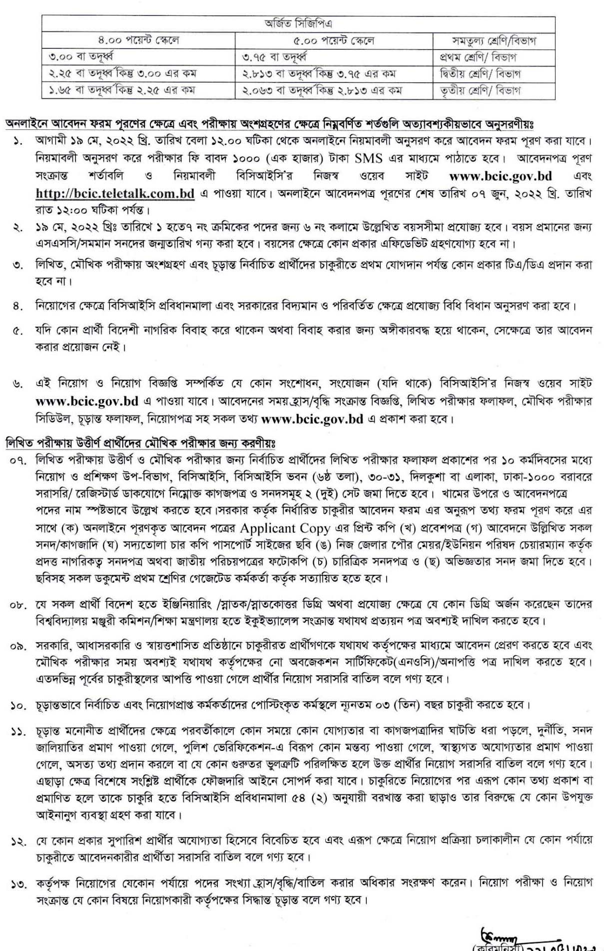 বাংলাদেশ কেমিক্যাল ইন্ডাস্ট্রিজ কর্পোরেশন নিয়োগ ২০২২