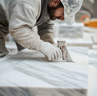 Detalle de encimera Neolith en diseño moderno