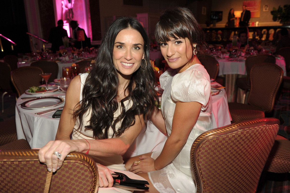 Foto van Lea Michele  & haar vriend Demi Moore