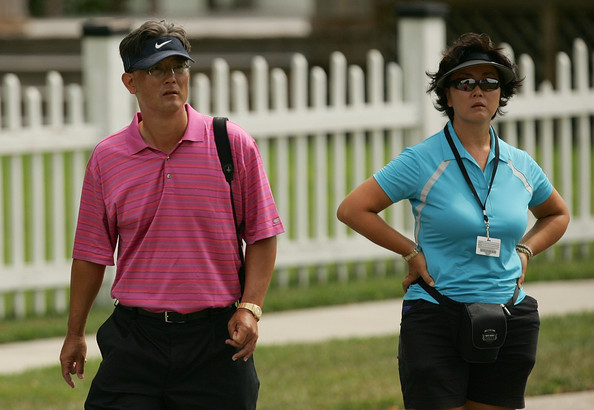 Foto de Michelle Wie  & su Madre  Bo Wie