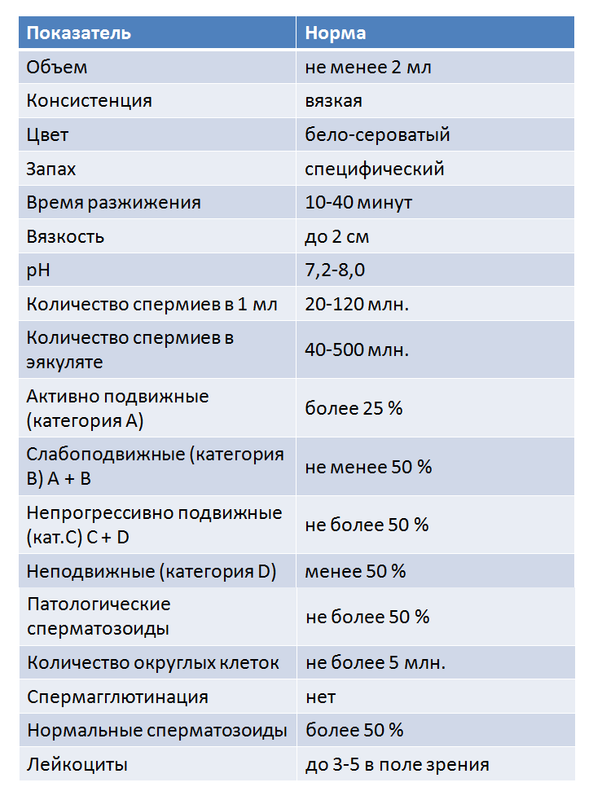 Диета Перед Сдачей Спермограммы