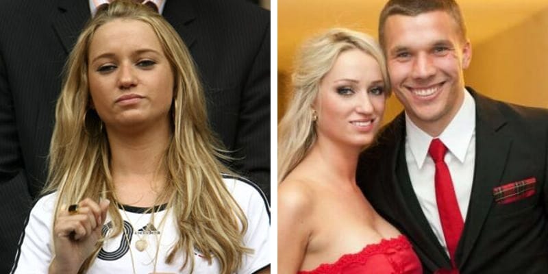 Lukas Podolski met mooie, vrouw Monika Puchalski 