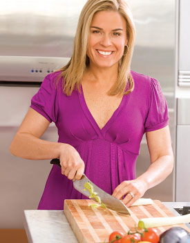 Cat Cora  - 2024 Regular blond hair & alternative hair style.
